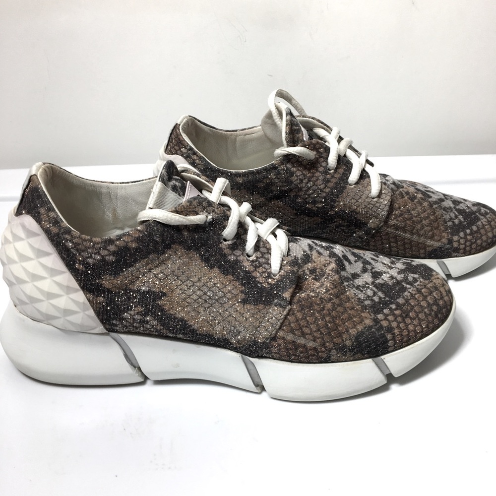 Elena Iachi Anthropologie snakeskin metallic sneakers.  Size 37.